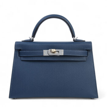 Mini Kelly II Bleu De Prusse Epsom