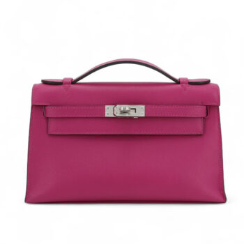 Kelly Pochette Rose Purple Swift