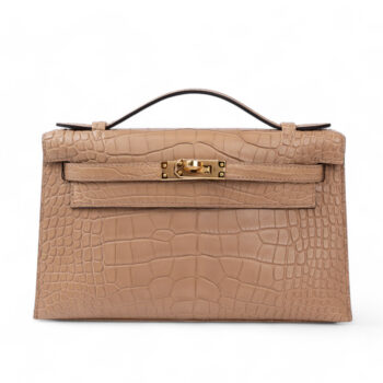 Kelly Pochette Chai Matte Alligator