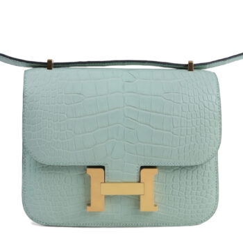 Constance Mini 19 Vert d’Eau Matte Alligator