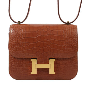 Constance Mini 19 Gold Matte Alligator
