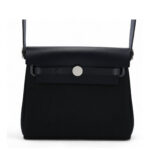 Herbag Zip Mini 20 Bleu Indigo Noir Canvas Vache Hunter