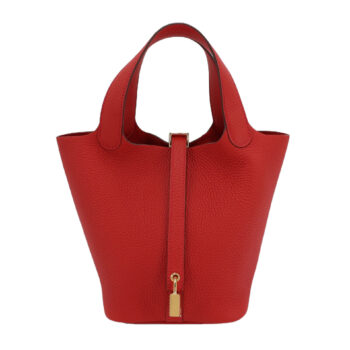 Picotin Lock PM Vermillon Clemence